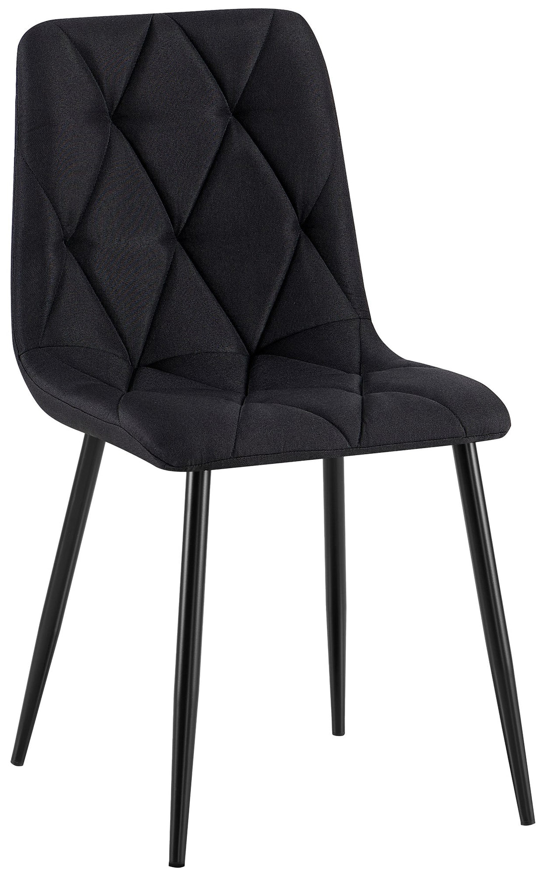 Eetkamerstoel, Velvet Bekleding - Moderne Tijdloze Look, Comfortabel en Onderhoudsvriendelijk Kleur zwart