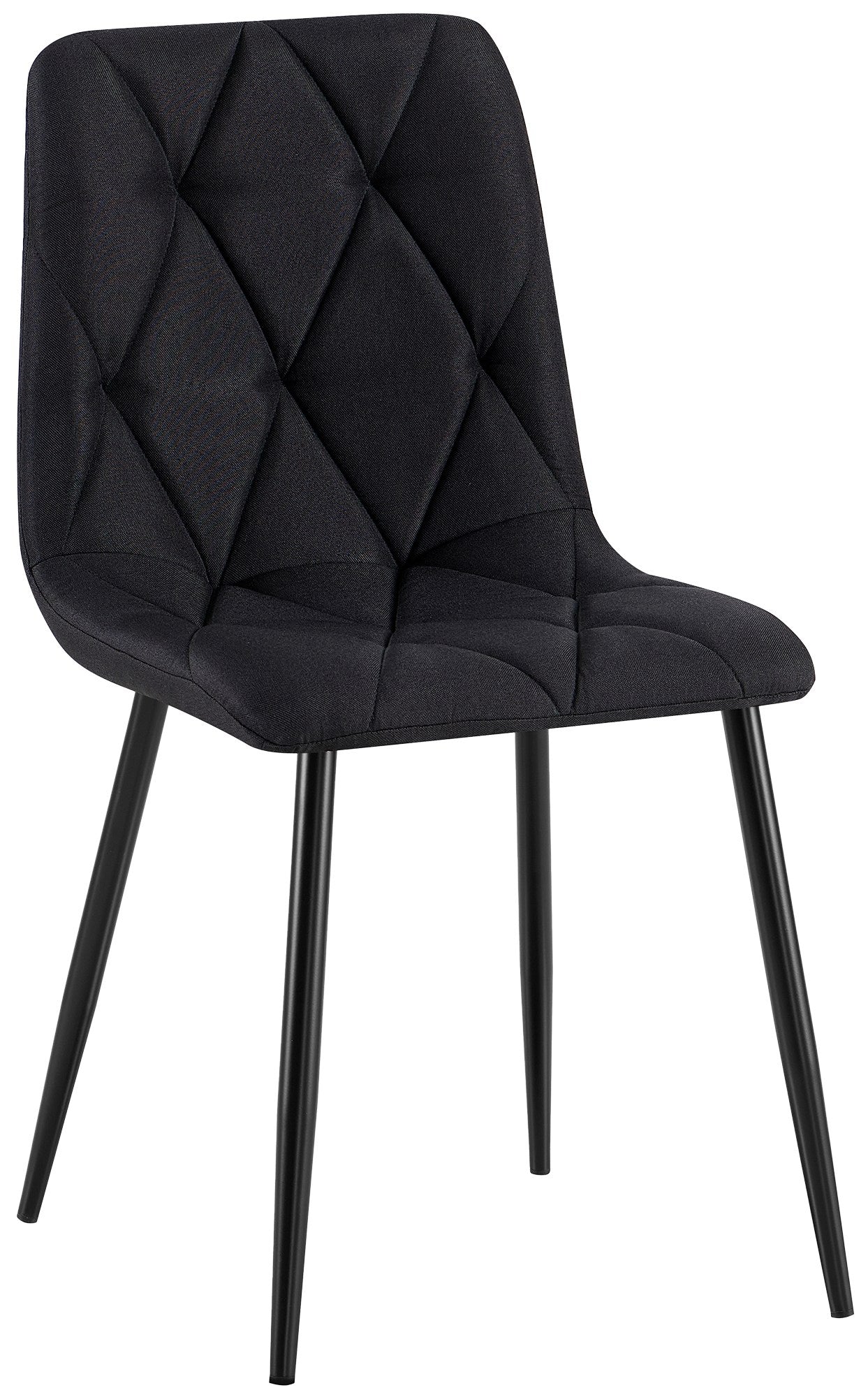 Eetkamerstoel, Velvet Bekleding - Moderne Tijdloze Look, Comfortabel en Onderhoudsvriendelijk Kleur zwart