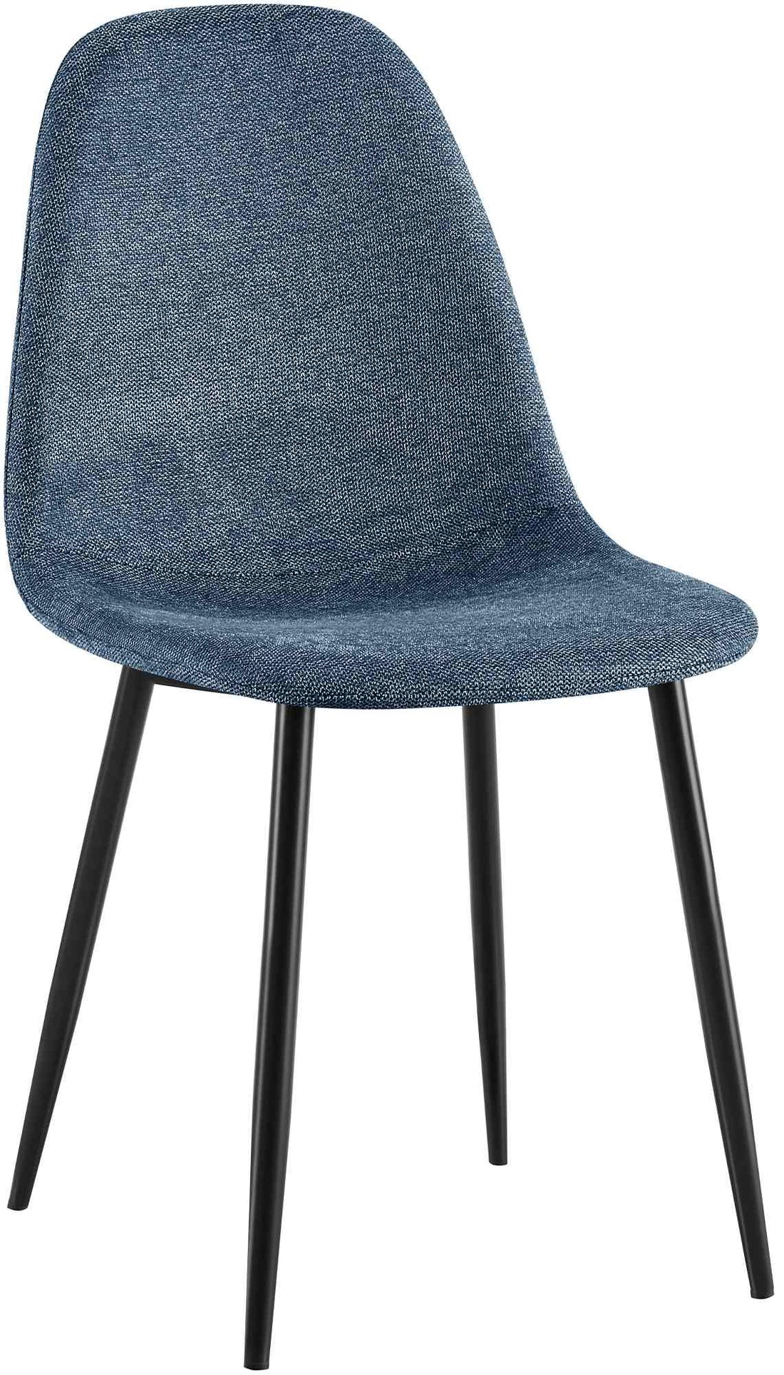 Moderne Eetkamerstoel - Comfortabele Zitting, Eenvoudig Onderhoud - Fluweel, Stof en Kunstleder Kleur donkerblauw