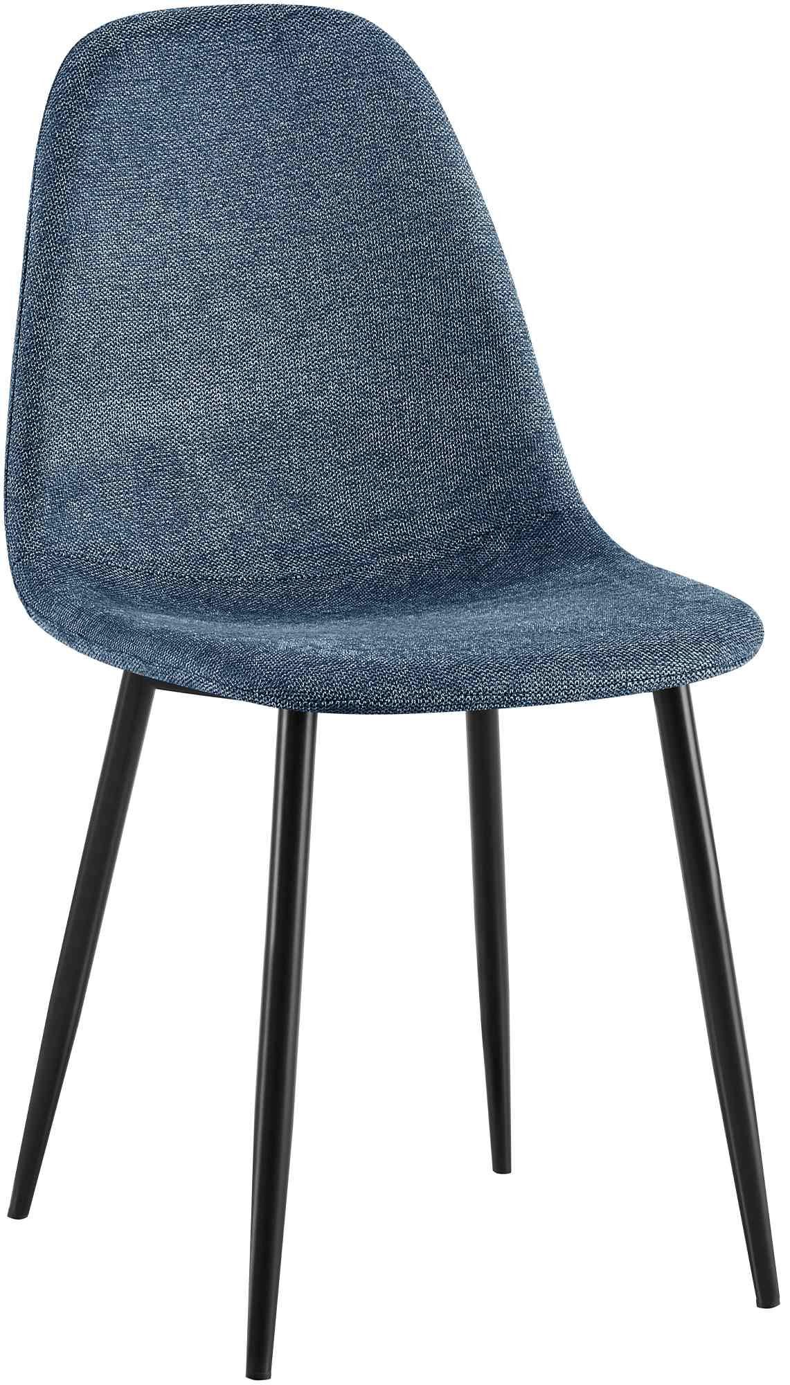 Moderne Eetkamerstoel - Comfortabele Zitting, Eenvoudig Onderhoud - Fluweel, Stof en Kunstleder Kleur donkerblauw