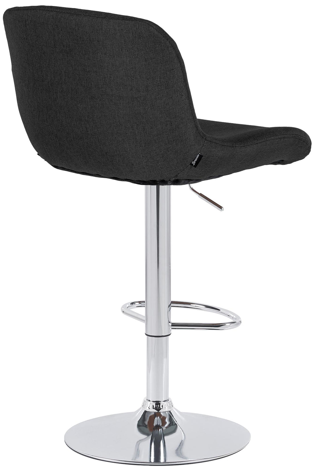 Set van 2 Moderne Barkrukken - Verstelbare Krukken, Uitstekend Zitcomfort, Chroom Look Kleur zwart