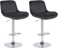 Set van 2 Chroom Barkrukken - Elegante Barstoelen, Uitstekend Zitcomfort Kleur zwart