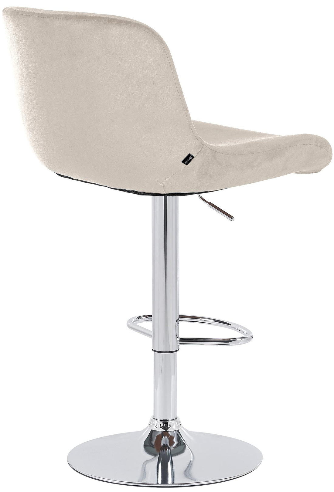 Set van 2 Verstelbare Barkrukken - Chromen Stijl - Hoog Zitcomfort en Draaibaar Design Kleur crème