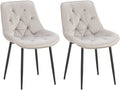 2-delige Set Eetkamerstoelen Fluweel - Keukenstoelen - Hoog Zitcomfort Kleur grijs
