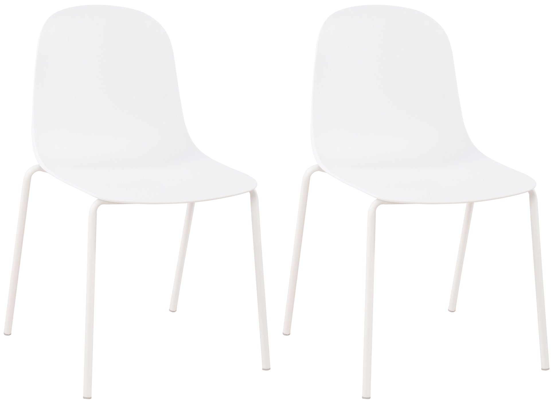 2-delige set Tuinstoelen - Weerbestendige Bistrostoelen, Stapelbaar Design Kleur wit