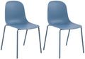 2-delige set Tuinstoelen - Weerbestendige Bistrostoelen, Stapelbaar Design Kleur blauw