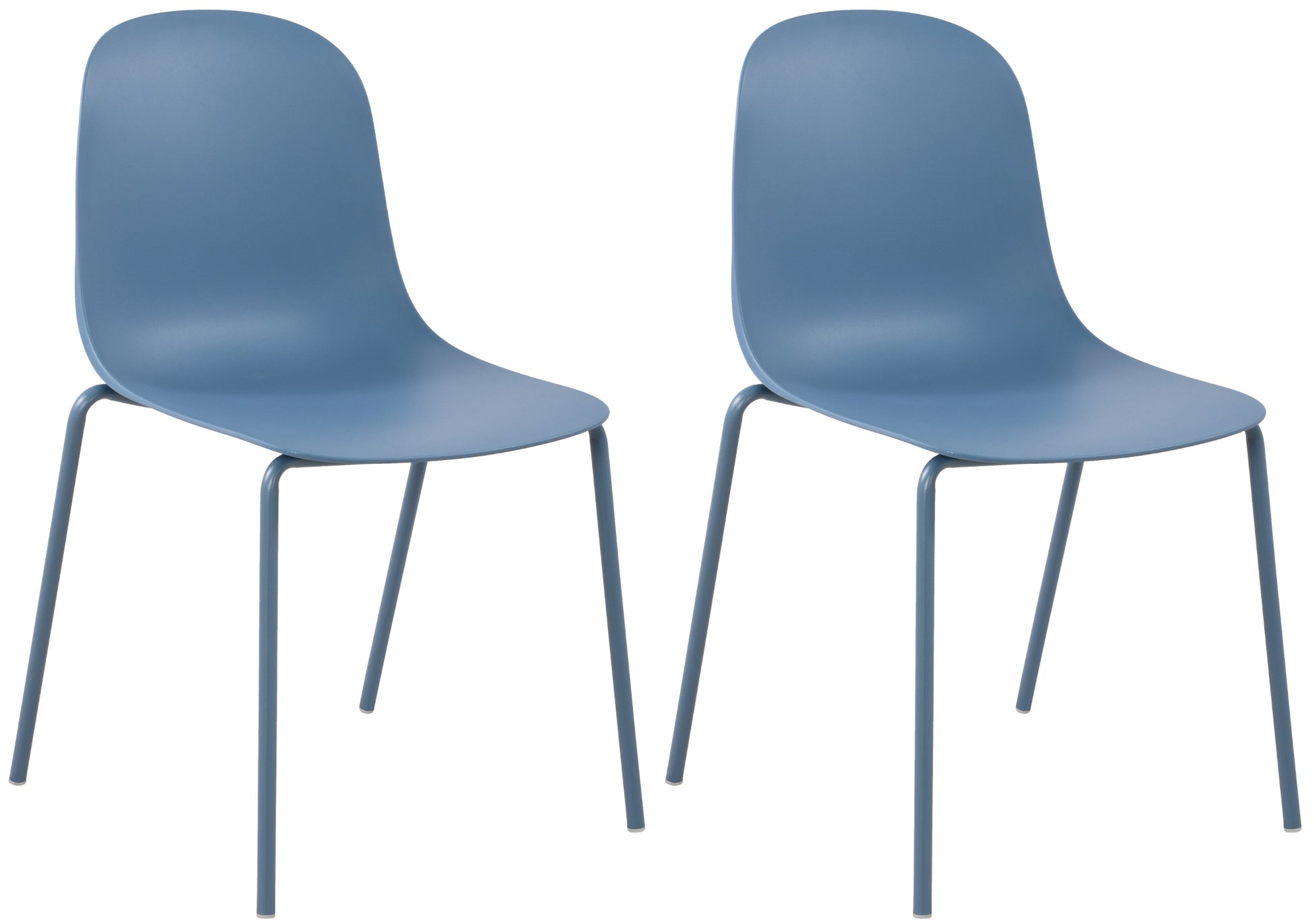 2-delige set Tuinstoelen - Weerbestendige Bistrostoelen, Stapelbaar Design Kleur blauw