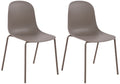 2-delige set Tuinstoelen - Weerbestendige Bistrostoelen, Stapelbaar Design Kleur taupe