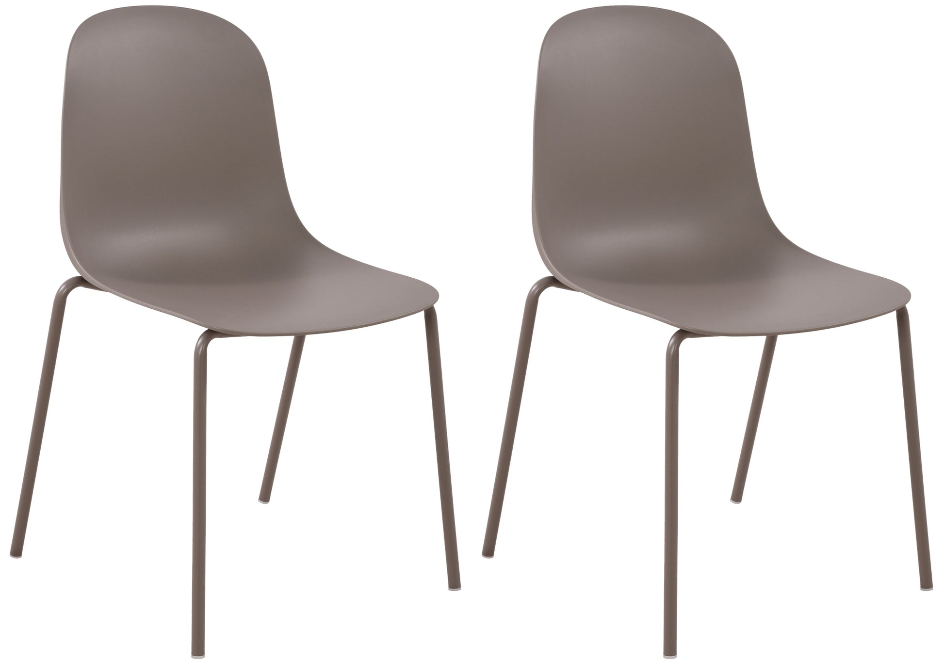 2-delige set Tuinstoelen - Weerbestendige Bistrostoelen, Stapelbaar Design Kleur taupe