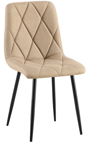 Fluwelen Eetkamerstoel - Luxe Stoel, Hoog Comfort, Modern Ontwerp Kleur taupe