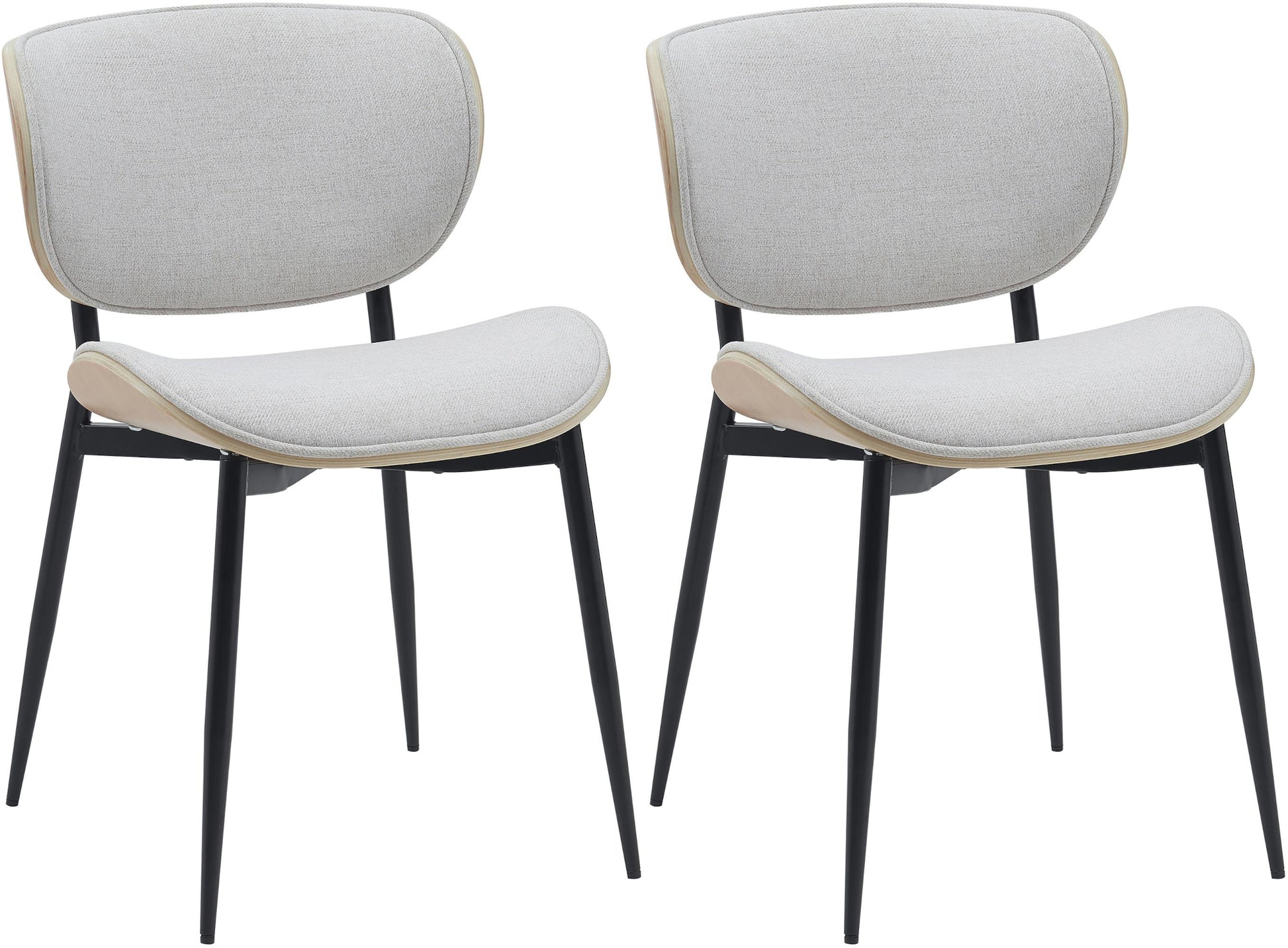 2-delige set Bezoekersstoel - Loungestoelen - Onderhoudsvriendelijk Kunstleer Kleur natuur/creme Materiaal Stof