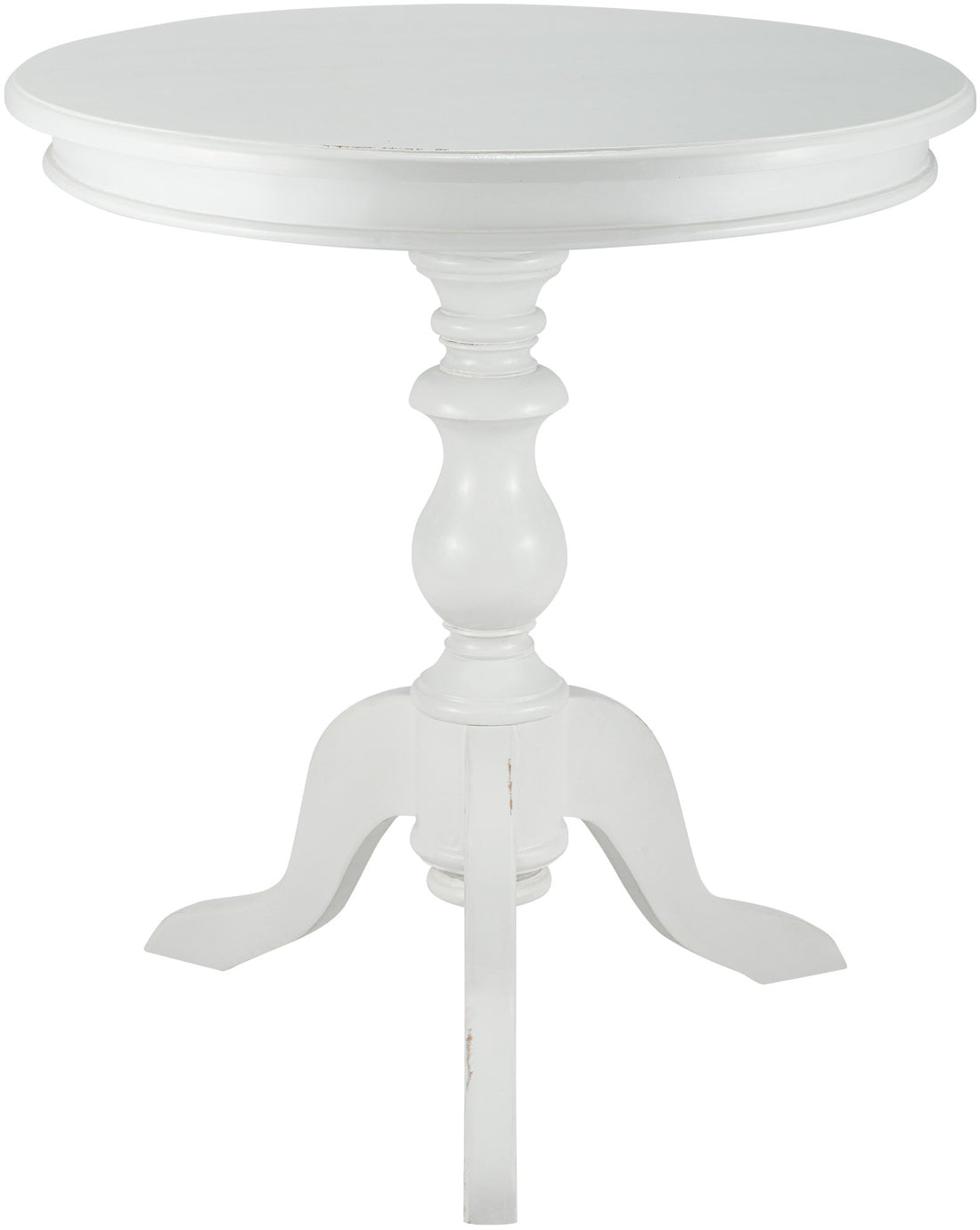 Ronde Bijzettafel 70 cm – Salon- of Sidetafel – Antiek Wit – Ruimtebesparend & Duurzaam Mindihout Kleur antiek wit