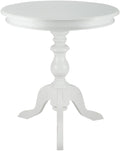 Ronde Bijzettafel 70 cm – Salon- of Sidetafel – Antiek Wit – Ruimtebesparend & Duurzaam Mindihout Kleur antiek wit