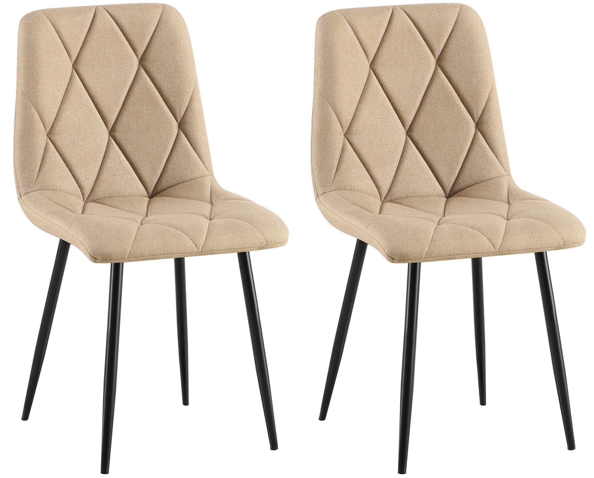 Moderne Eetkamerstoelen Set - Dining Chairs - Comfortabele Fluwelen Zitting Kleur taupe