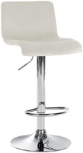 Moderne Fluwelen Barkruk - Stijlvol - Verstelbaar Frame voor Comfort Kleur crème