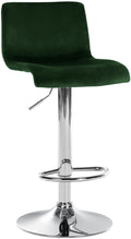 Moderne Fluwelen Barkruk - Luxe Design - Traploos Verstelbaar & 360° Draaibaar Kleur groen