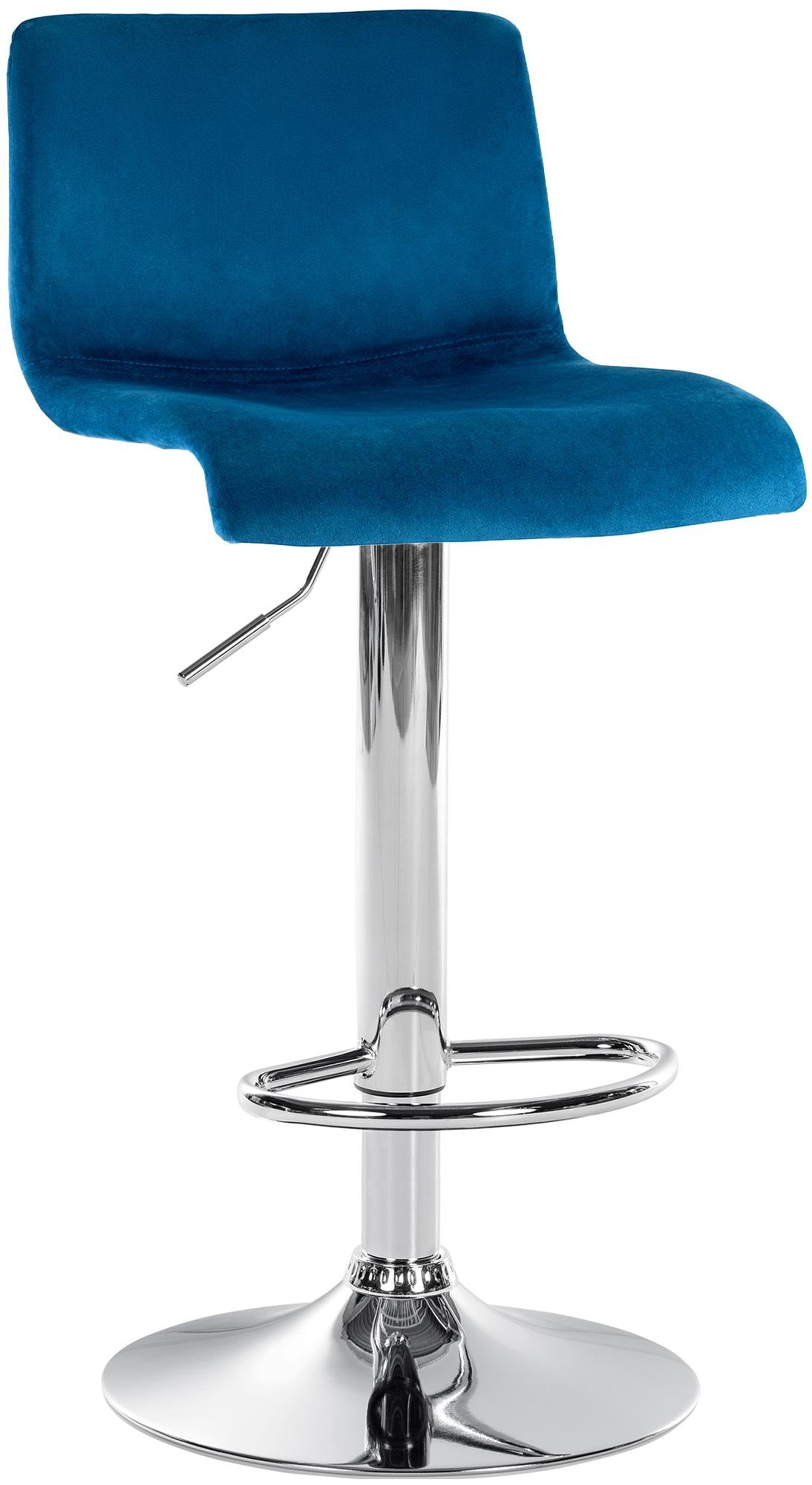 Verstelbare Barkruk - Fluwelen Zitcomfort - Elegant Design Kleur blauw