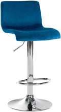 Verstelbare Barkruk - Fluwelen Zitcomfort - Elegant Design Kleur blauw