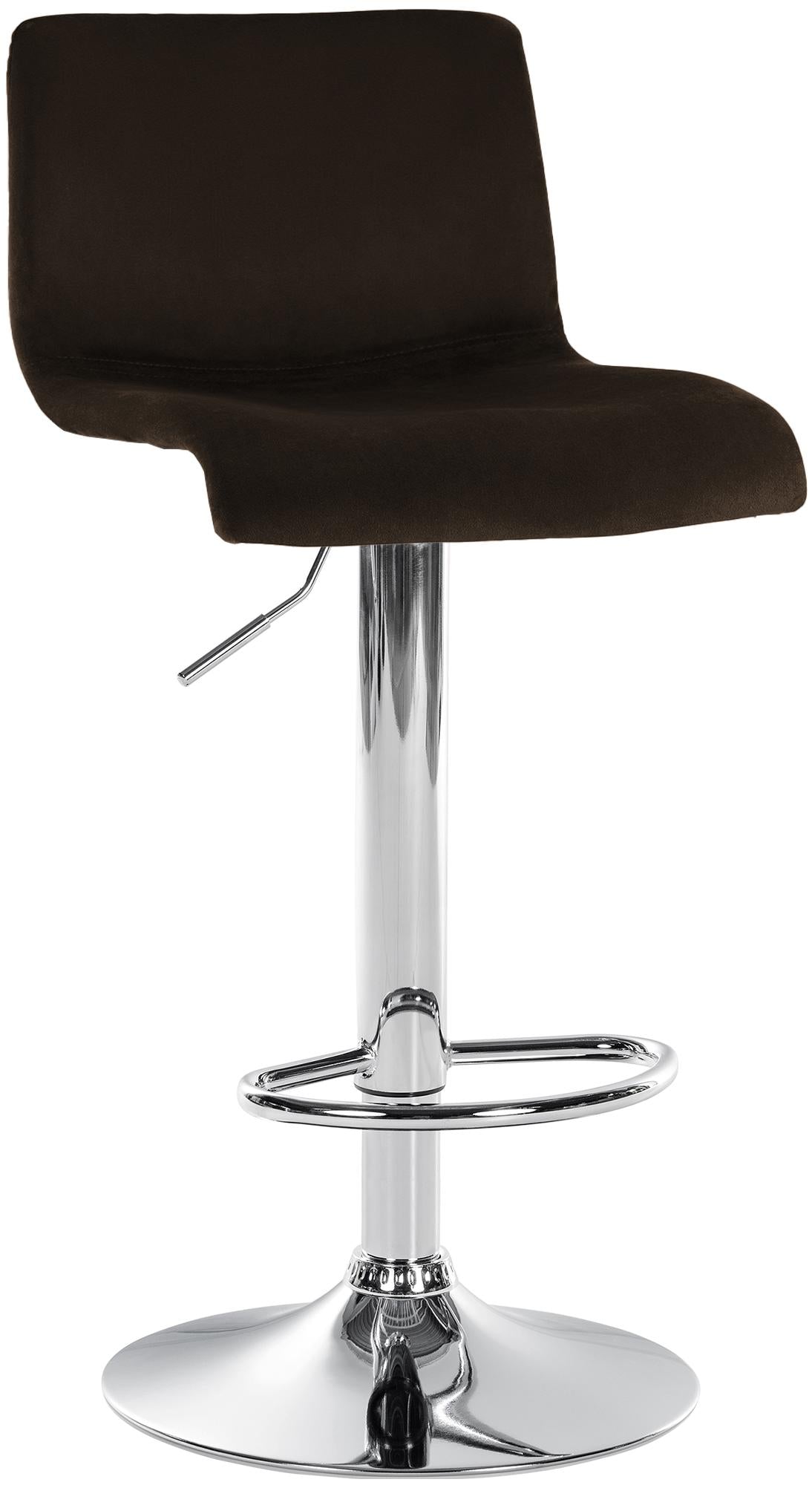Barkruk met Fluwelen Bekleding - Hoge Zitcomfort - Verstelbaar en 360° Draaibaar Design Kleur bruin