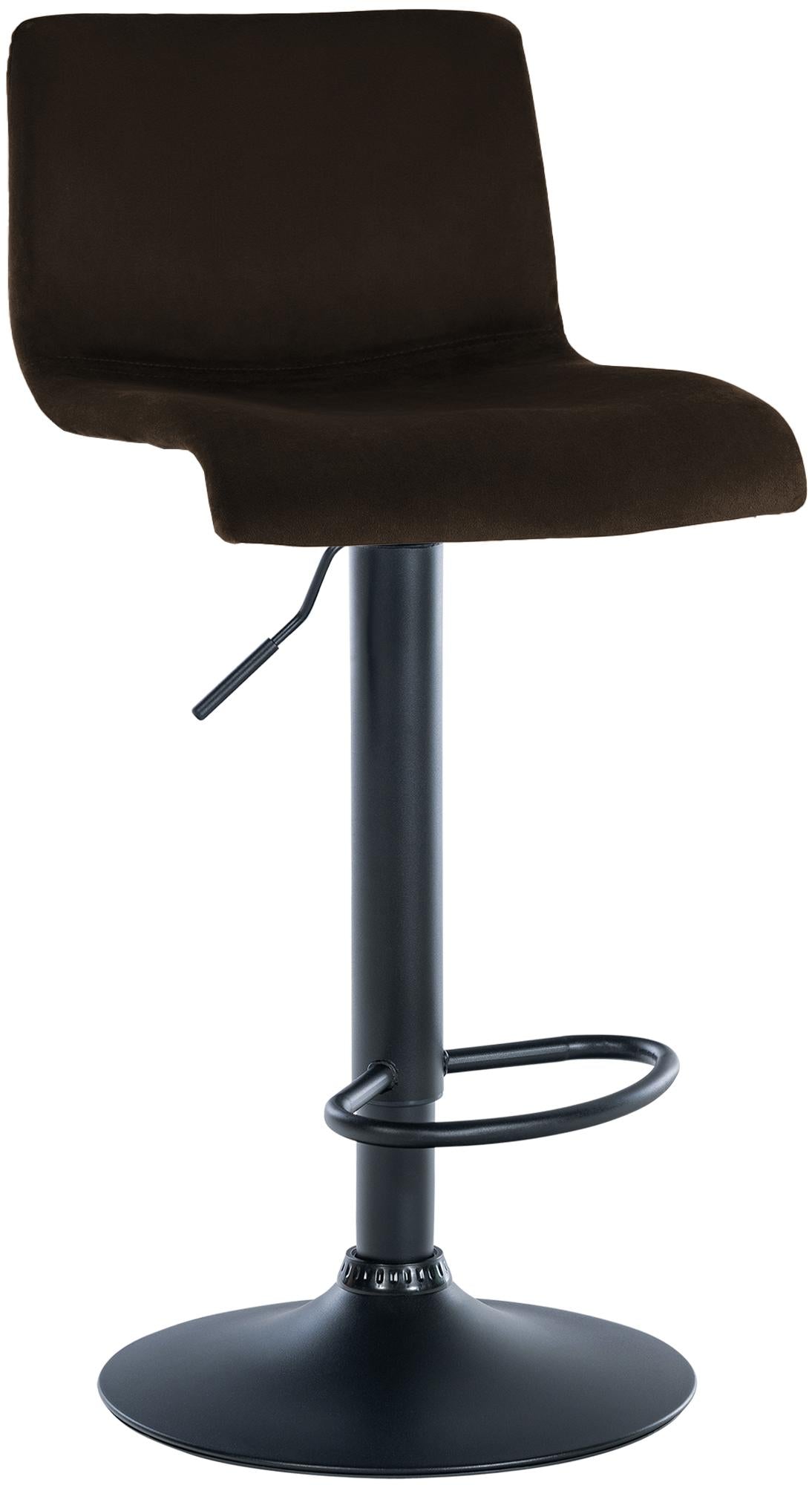 Barkruk Fluwelen Design - Moderne Look, Hoog Zitcomfort & Verstelbaar Frame Kleur bruin