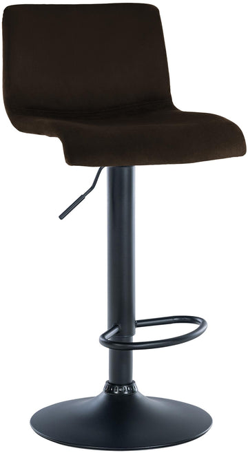 Barkruk Fluwelen Design - Moderne Look, Hoog Zitcomfort & Verstelbaar Frame Kleur bruin