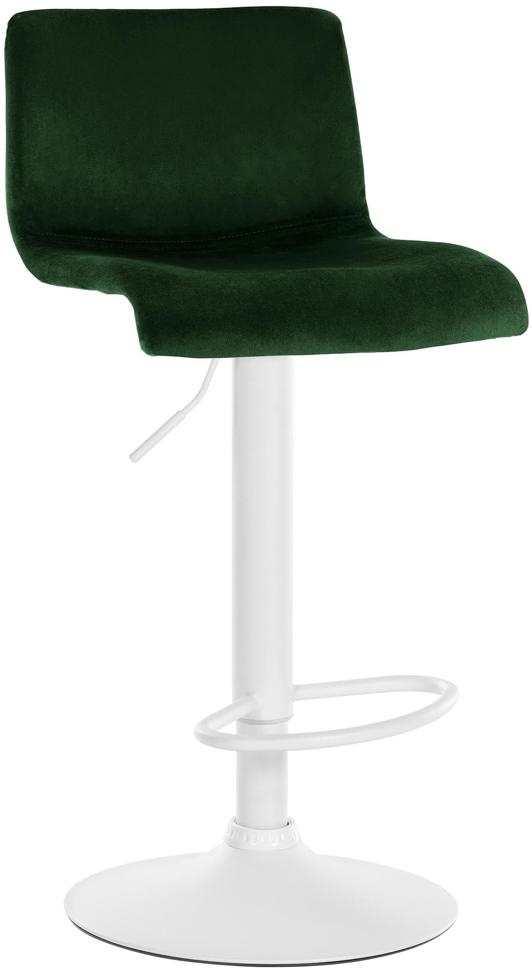 Fluwelen Barkruk - Moderne Design - 360° Draaibaar en Verstelbaar voor Optimaal Zitcomfort Kleur groen