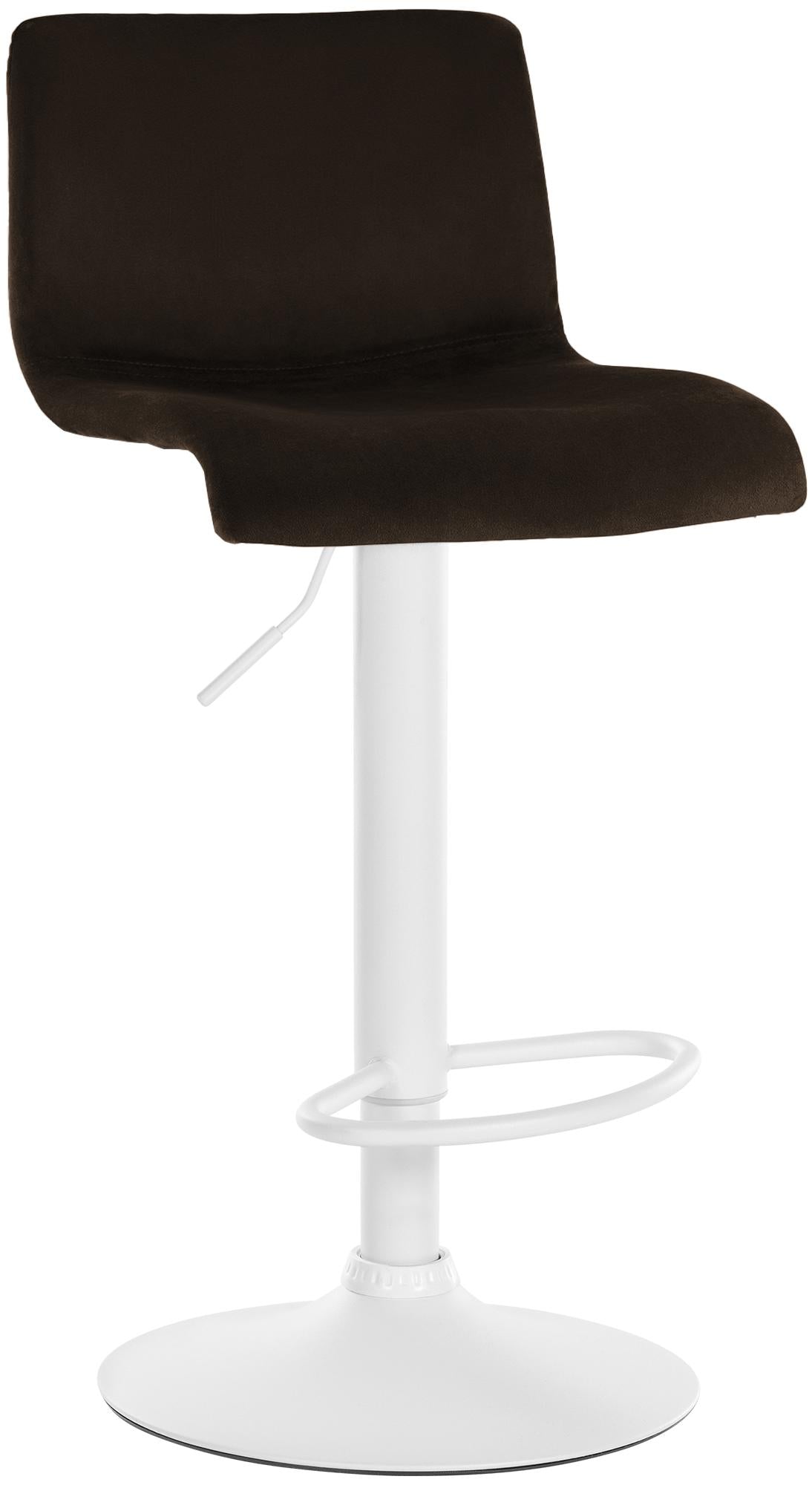 Barkruk, Fluwelen Kruk - Hoog Zitcomfort - Traploos Verstelbaar Frame, Luxe Barkrukken Kleur bruin