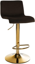 Barkruk Hover - Fluwelen Stoel - Draaibaar Comfort - Metaal Goud Kleur bruin
