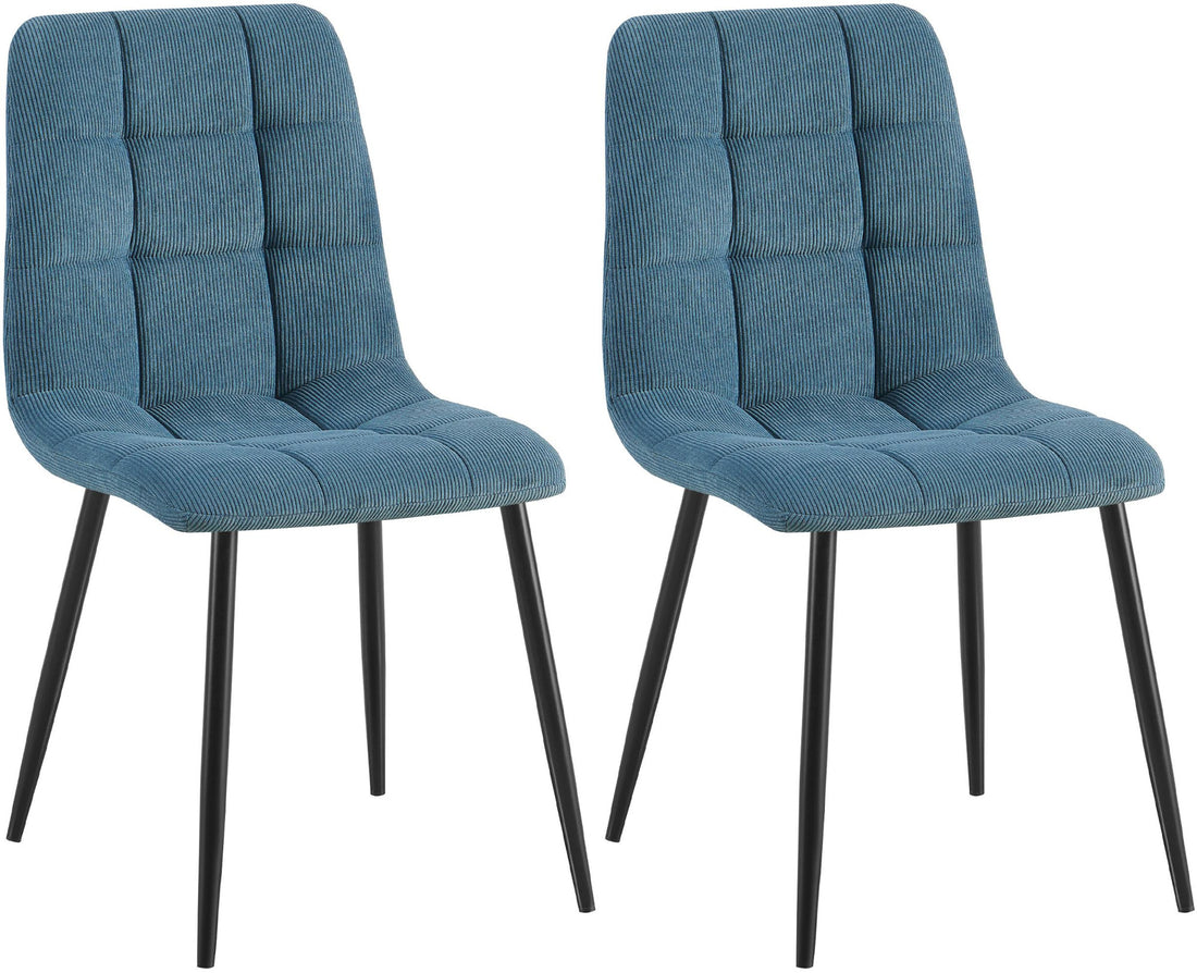 Set van 2 Eetkamerstoelen - Dining Chairs - Modern Comfort en Onderhoudsvriendelijk Kleur blauw