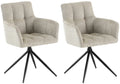 Set van 2 Eetkamerstoelen - Keukenstoelen - Hoog Comfort & Duurzaamheid Kleur taupe