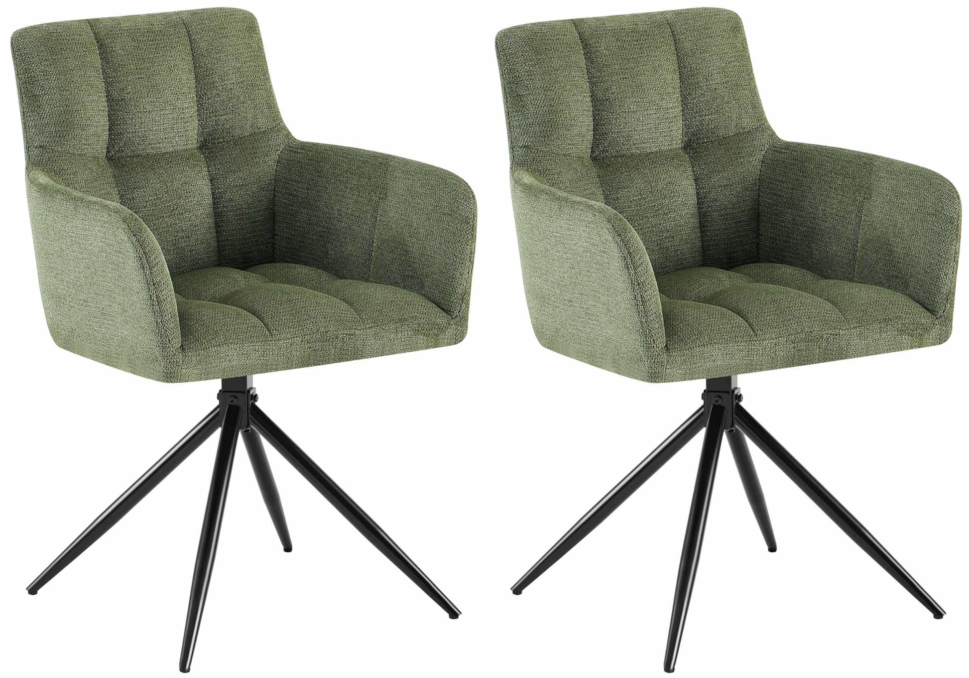 2 Luxe Eetkamerstoelen - Dining Chairs - Comfort en Elegant Design Kleur groen