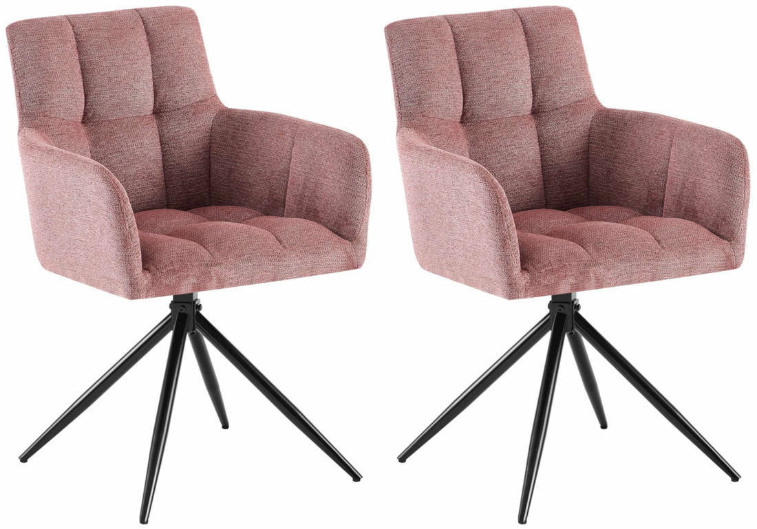 Set van 2 Eetkamerstoelen - Stoelenset - Ultiem Comfort & Duurzaamheid - Met Vloerbeschermers Kleur robijnrood