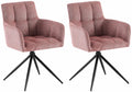 Set van 2 Eetkamerstoelen - Stoelenset - Ultiem Comfort & Duurzaamheid - Met Vloerbeschermers Kleur robijnrood