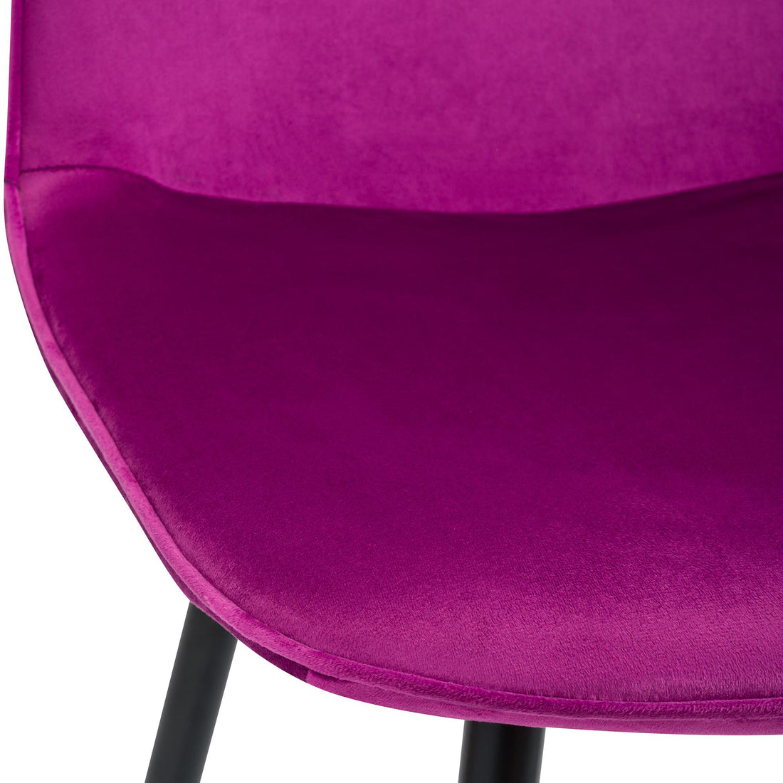 2-delige set Fluwelen Eetkamerstoelen - Kuipstoelen - Comfortabel & Elegant Design Kleur paars
