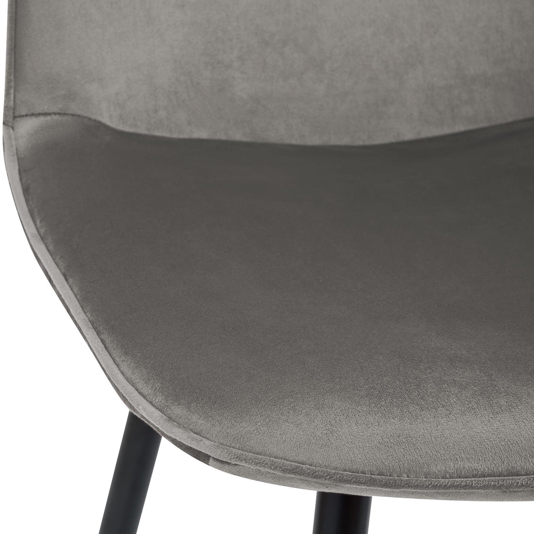 2-delige set Eetkamerstoelen - Fluwelen Stoelen - Modern & Comfortabel - Lichtgrijs - 150 kg Kleur lichtgrijs