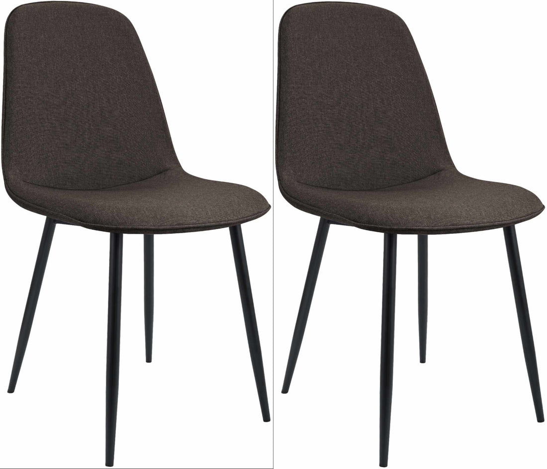 2-delige set Eetkamerstoelen - Keukenstoelen - Hoog zitcomfort, slijtvast, tot 150 kg draagkracht Kleur bruin