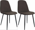 2-delige set Eetkamerstoelen - Keukenstoelen - Hoog zitcomfort, slijtvast, tot 150 kg draagkracht Kleur bruin