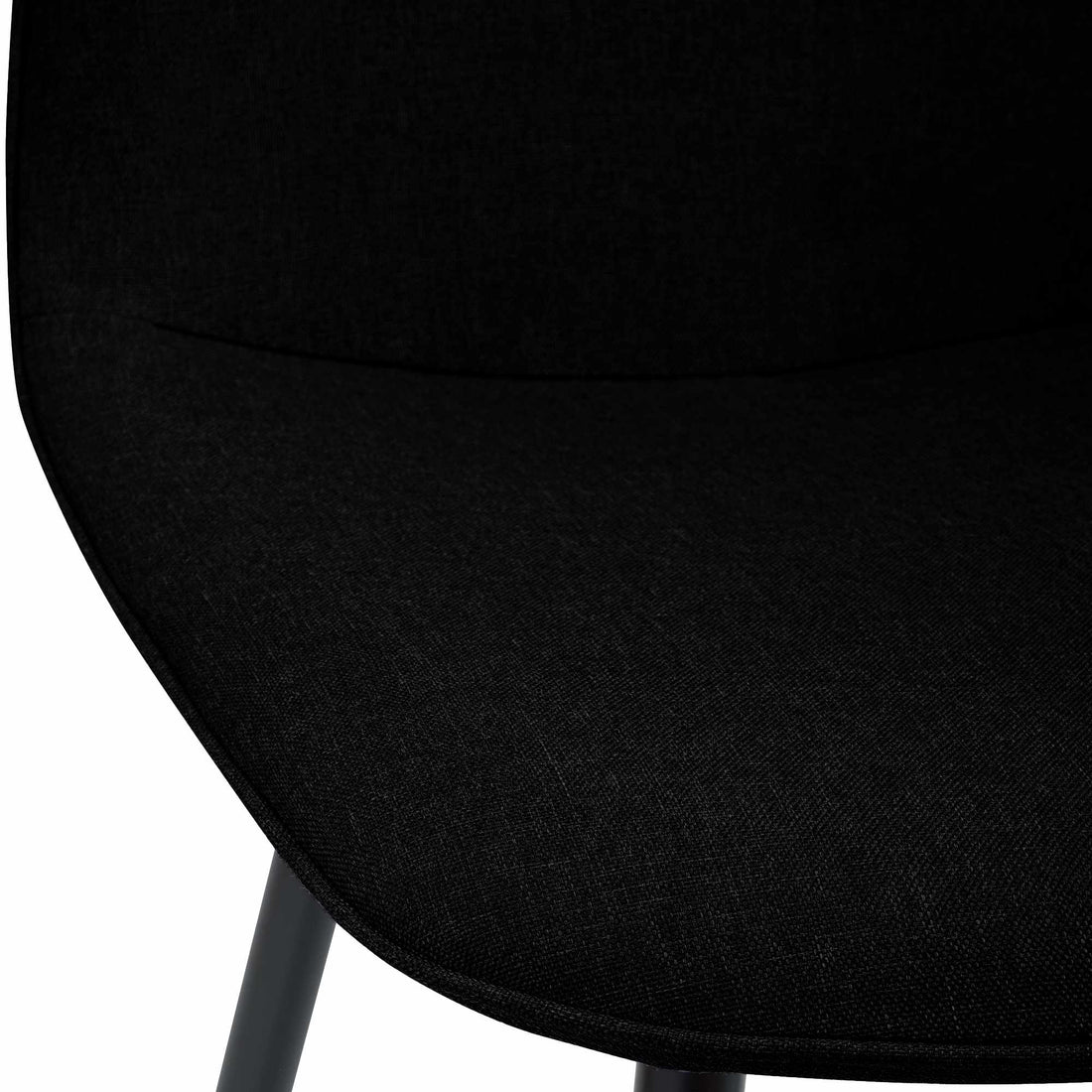 2-delige set Eetkamerstoelen - Stoelen - Hoog zitcomfort, modern design, duurzame stof, zwart Kleur zwart