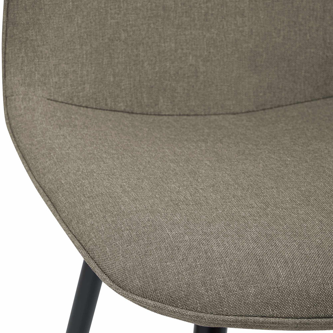 2-delige set Eetkamerstoelen Maryam - Keukenstoelen - Hoog zitcomfort - Taupe Stof Kleur taupe