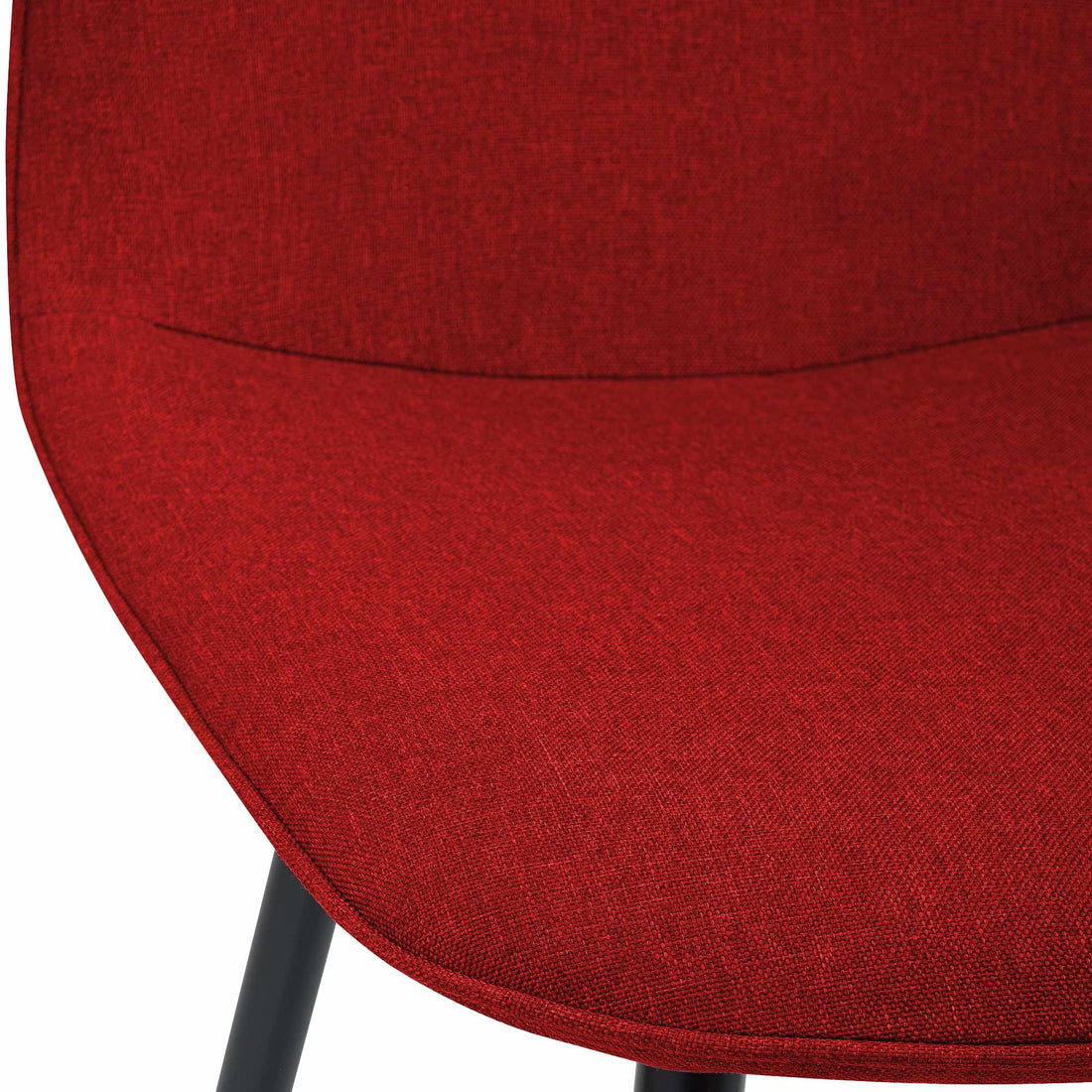 Set van 2 Rode Eetkamerstoelen – Kuipstoelen – Hoog Zitcomfort, Modern Design, Stoffen Bekleding Kleur rood