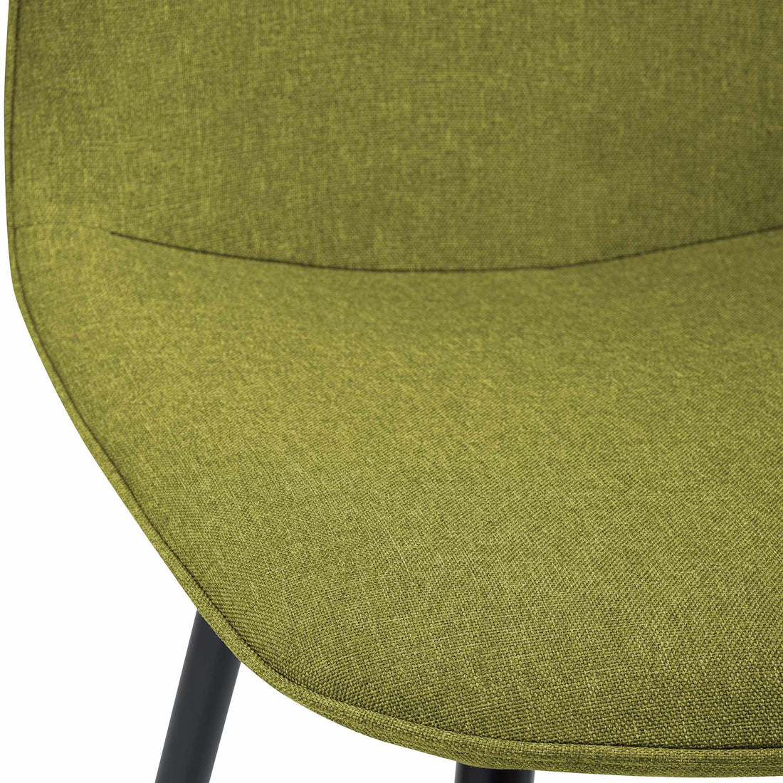 2-delige set eetkamerstoelen - Keukenstoelen - Hoog zitcomfort, groen, stof Kleur groen