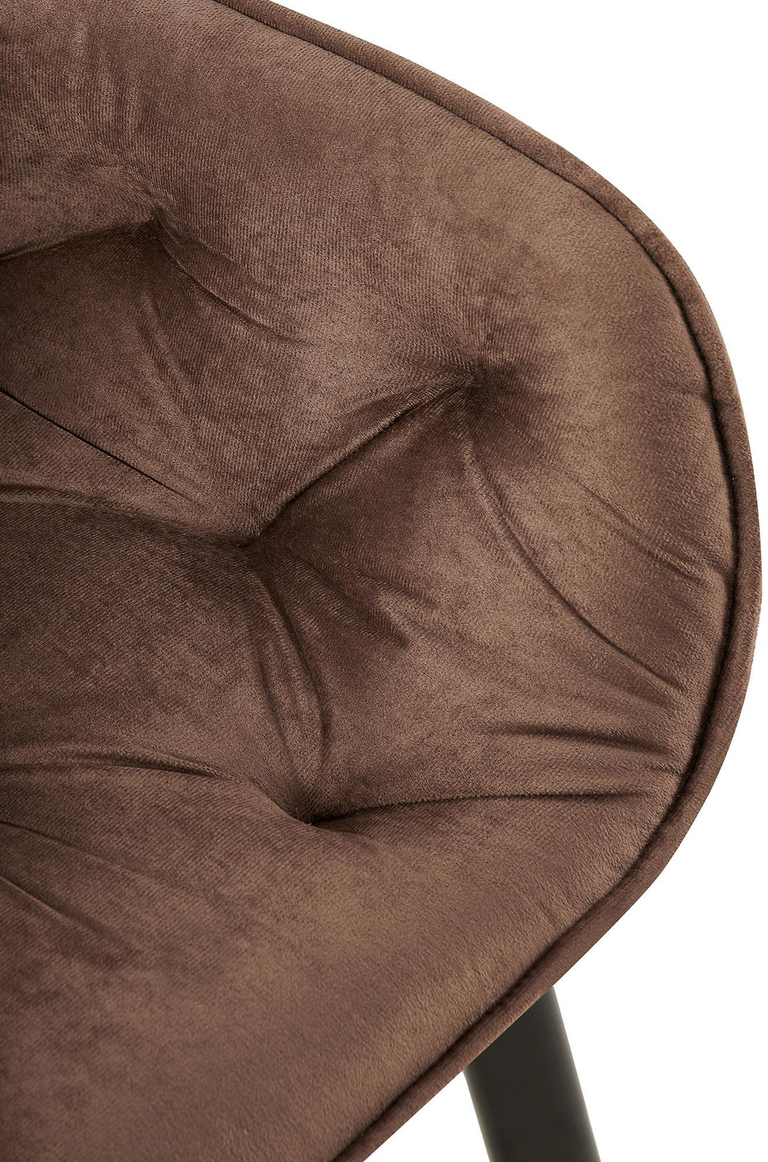 Set van 2 fluwelen eetkamerstoelen - Keukenstoelen - 180° draaibaar - Optimaal zitcomfort - Bruin Kleur bruin