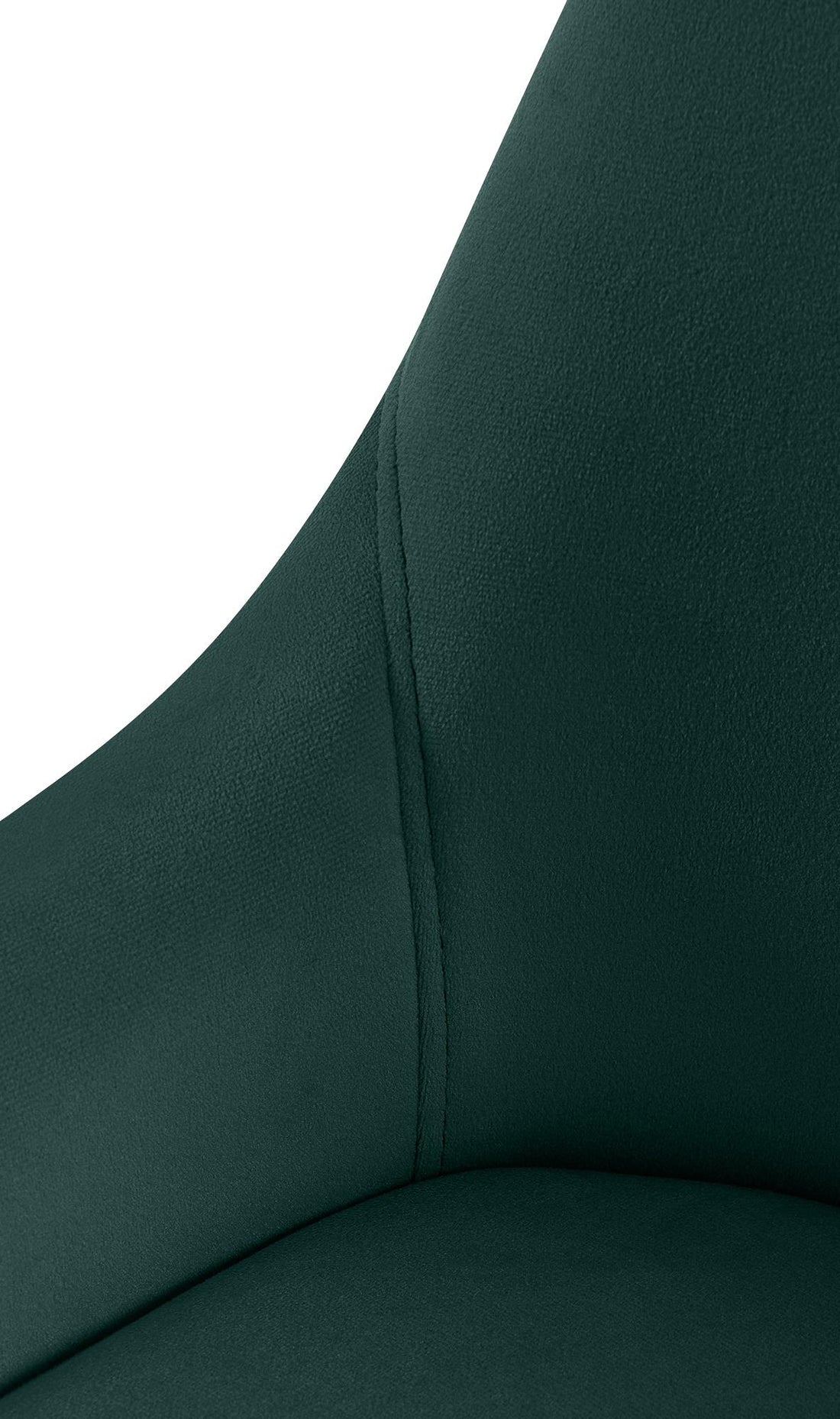 2-delige set Eetkamerstoelen - Fluwelen Stoelen - Luxe comfort - Groene bekleding, metalen poten Kleur groen
