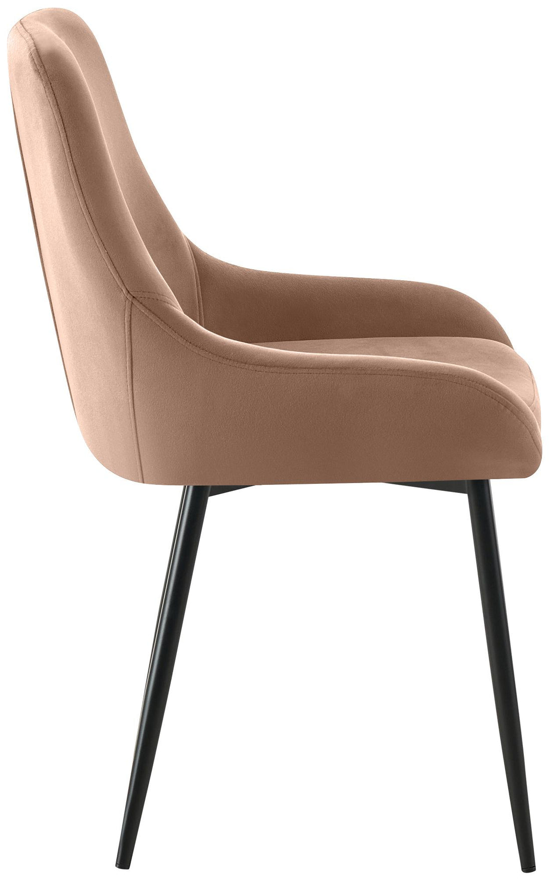 2-delige set Eetkamerstoelen - Fluwelen Stoelen - Luxe zitcomfort, robuust tot 150 kg, met Kleur bruin