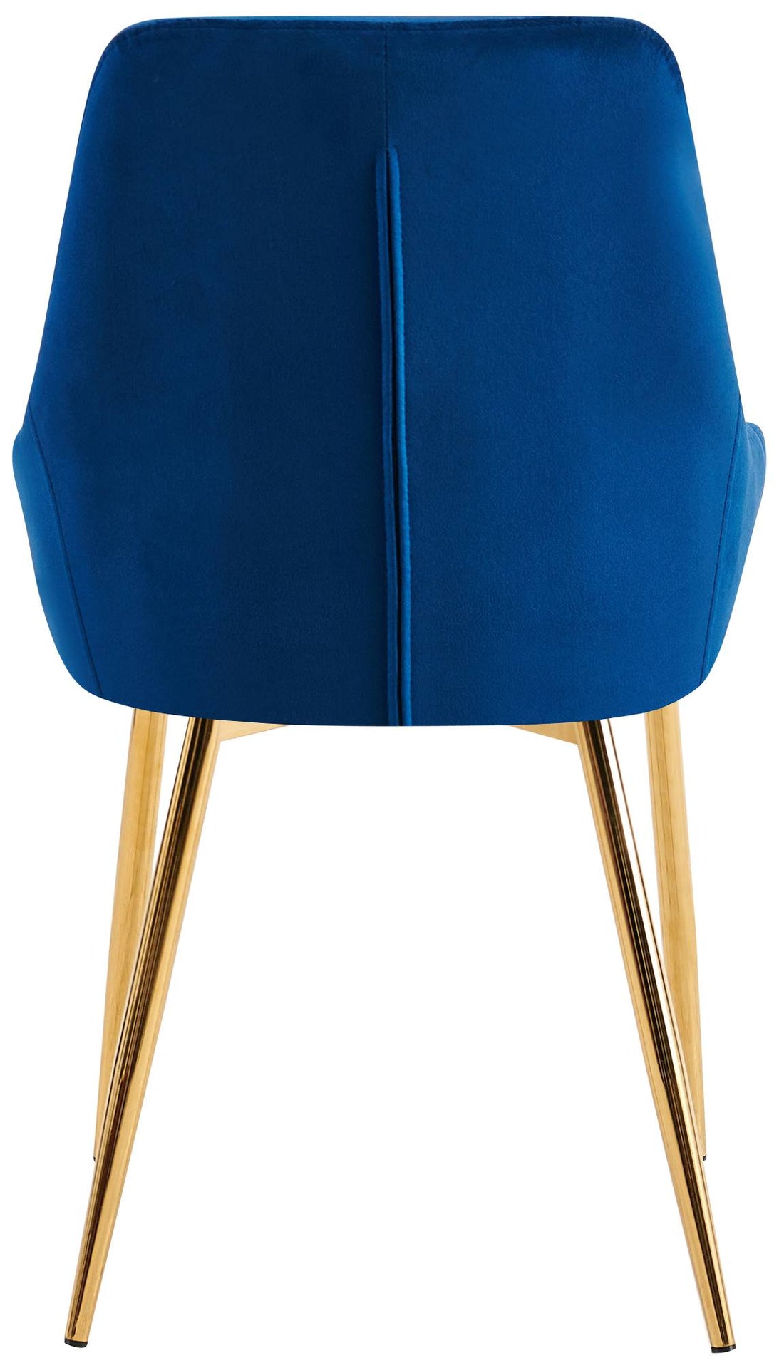 2x Eetkamerstoelen Fluweel – Stoelen Set – Luxe Comfort – Donkerblauw & Goud – Met Armleuningen Kleur donkerblauw
