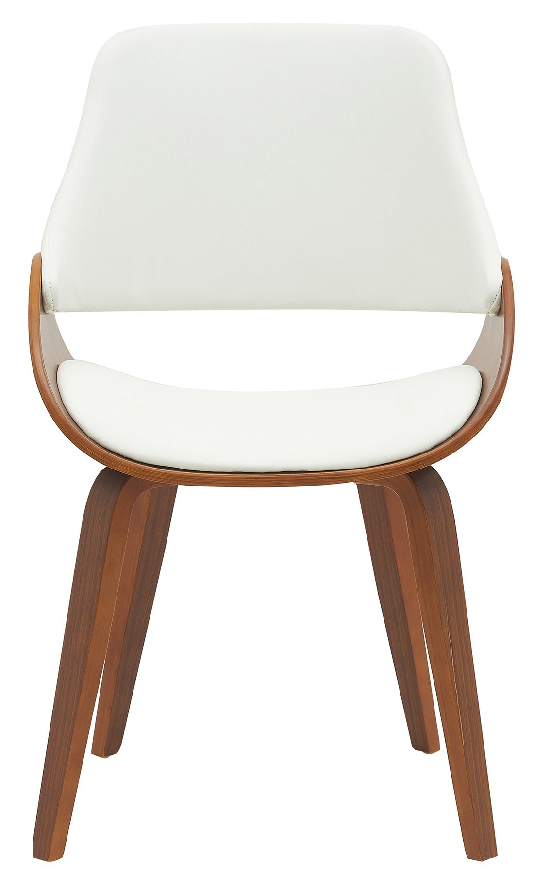 2-delige set Eetkamerstoelen - Keukenstoelen - Kunstleer - Comfortabel & Onderhoudsvriendelijk Kleur noten/wit