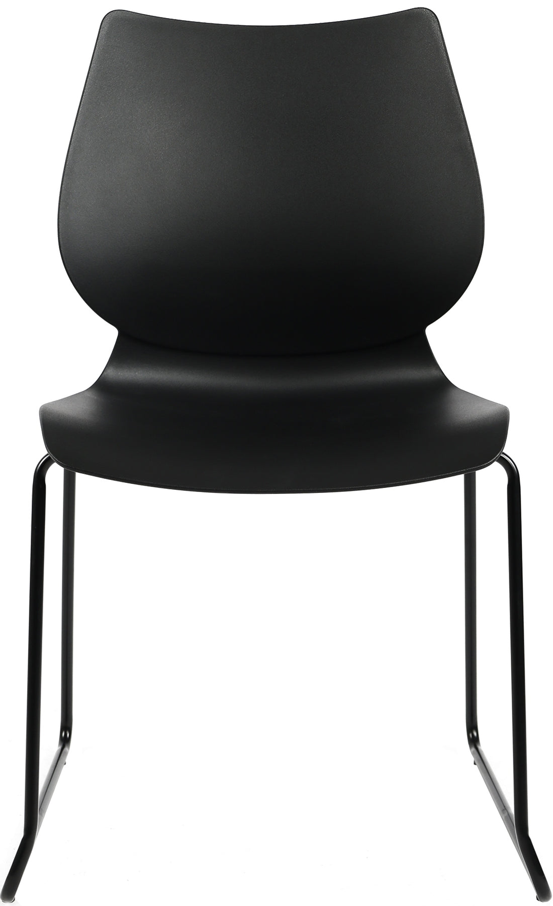 Set van 2 Eetkamerstoelen - Vergaderstoelen - Stapelbaar & onderhoudsvriendelijk - Zwart Kleur zwart