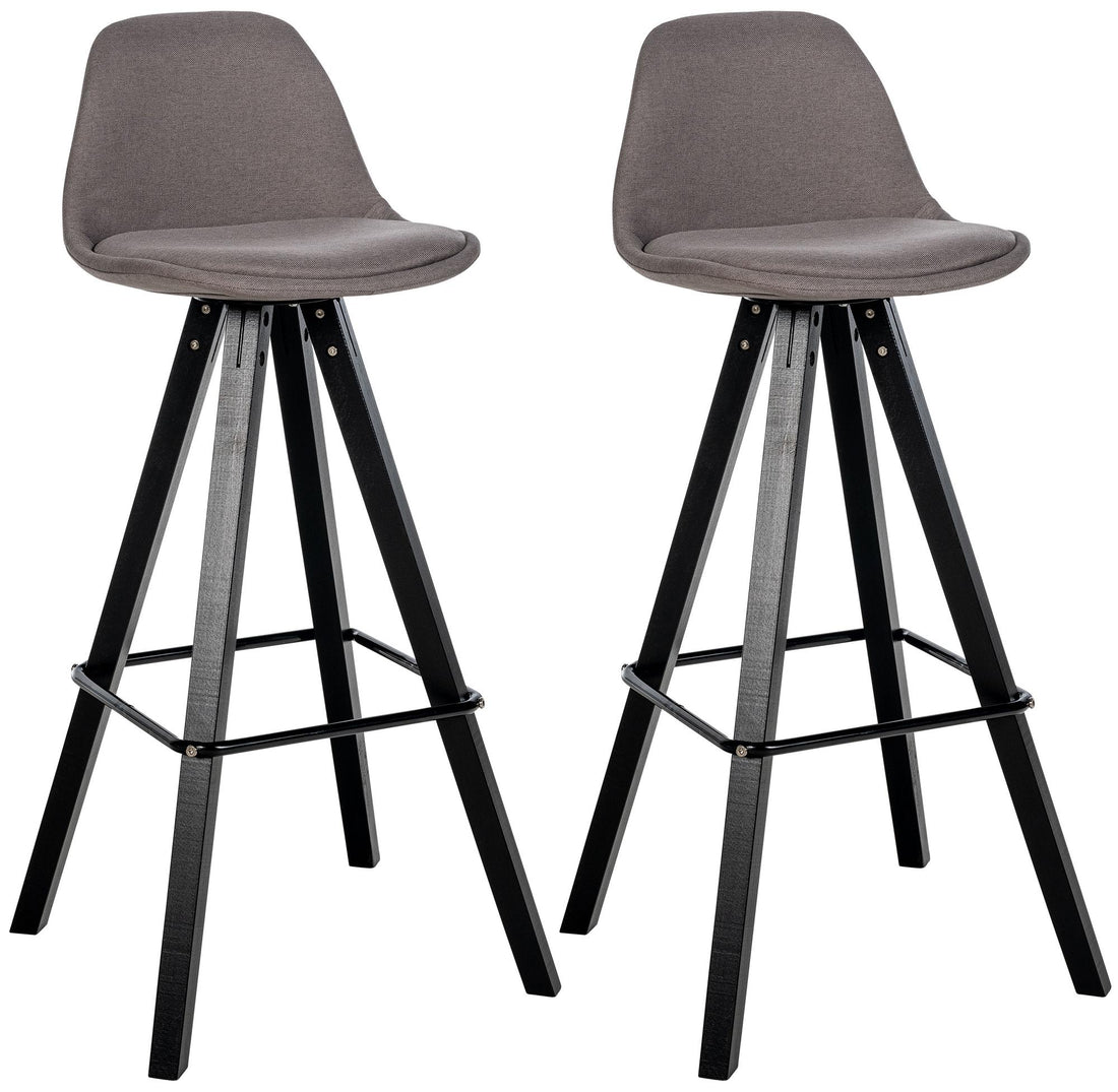 2-delige set Barkrukken - Barstoelen - Modern Design, Stof, Vloerdoppen Kleur taupe