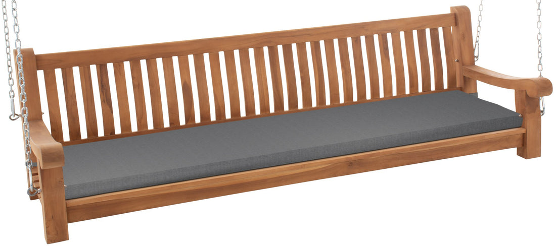 Teakhouten Schommelbank - Tuinschommel - Weerbestendig & Comfortabel Kleur donkergrijs