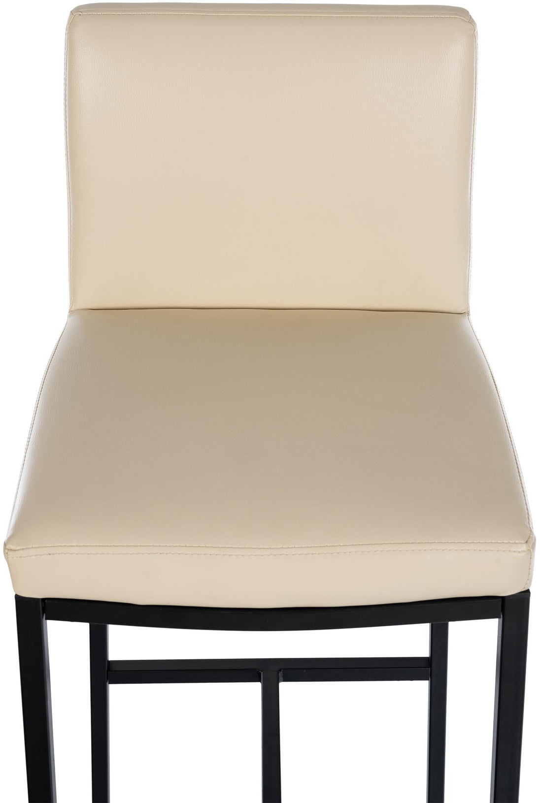 Set van 2 barkrukken - Kunstleren Barstoelen - Comfortabel & Modern Design - Crème, 76cm Zithoogte Kleur crème